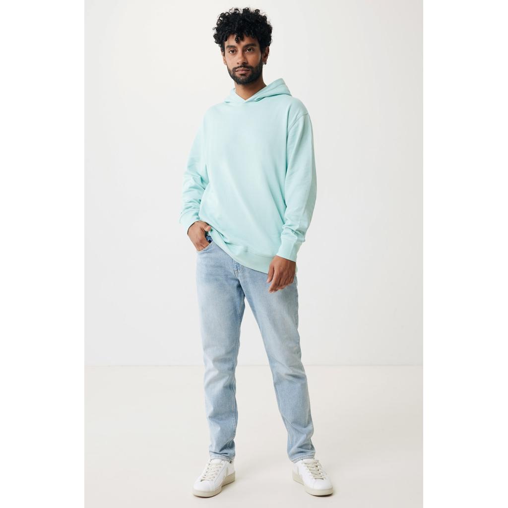 Iqoniq Yengo recycled cotton hoodie with sidepockets crushed mint 3XL