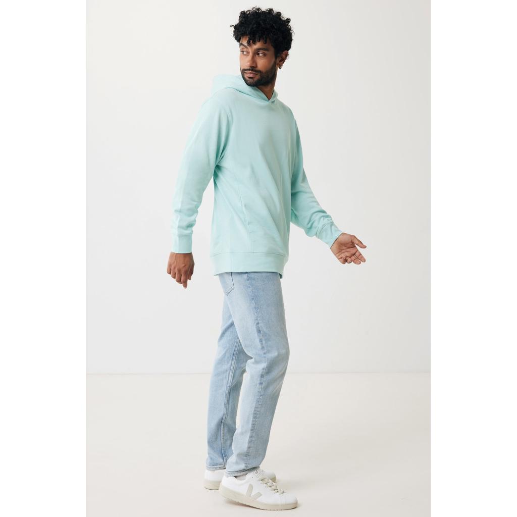 Iqoniq Yengo recycled cotton hoodie with sidepockets crushed mint 3XL