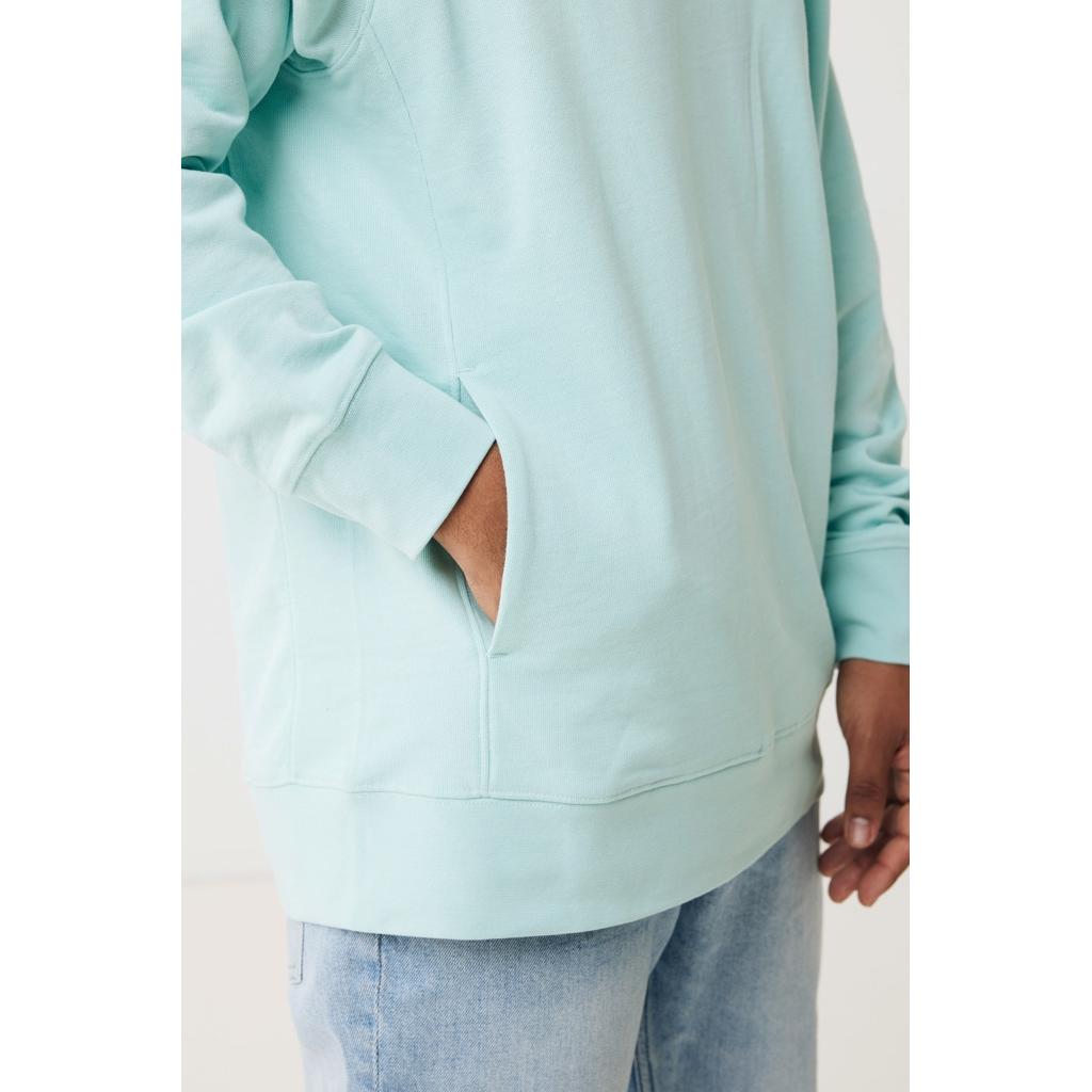 Iqoniq Yengo recycled cotton hoodie with sidepockets crushed mint 3XL