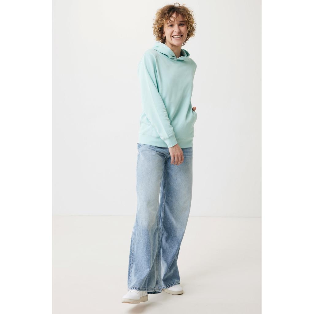 Iqoniq Yengo recycled cotton hoodie with sidepockets crushed mint 3XL