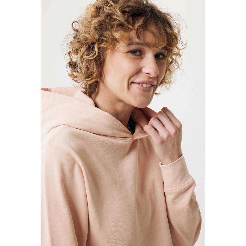 Iqoniq Yengo recycled cotton hoodie with sidepockets peach nectar XS