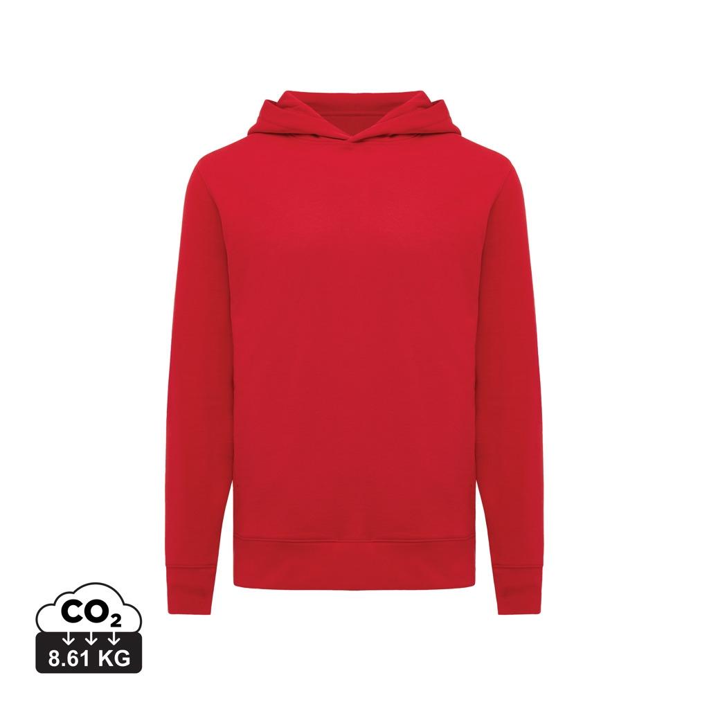 Iqoniq Yengo recycled cotton hoodie with sidepockets red