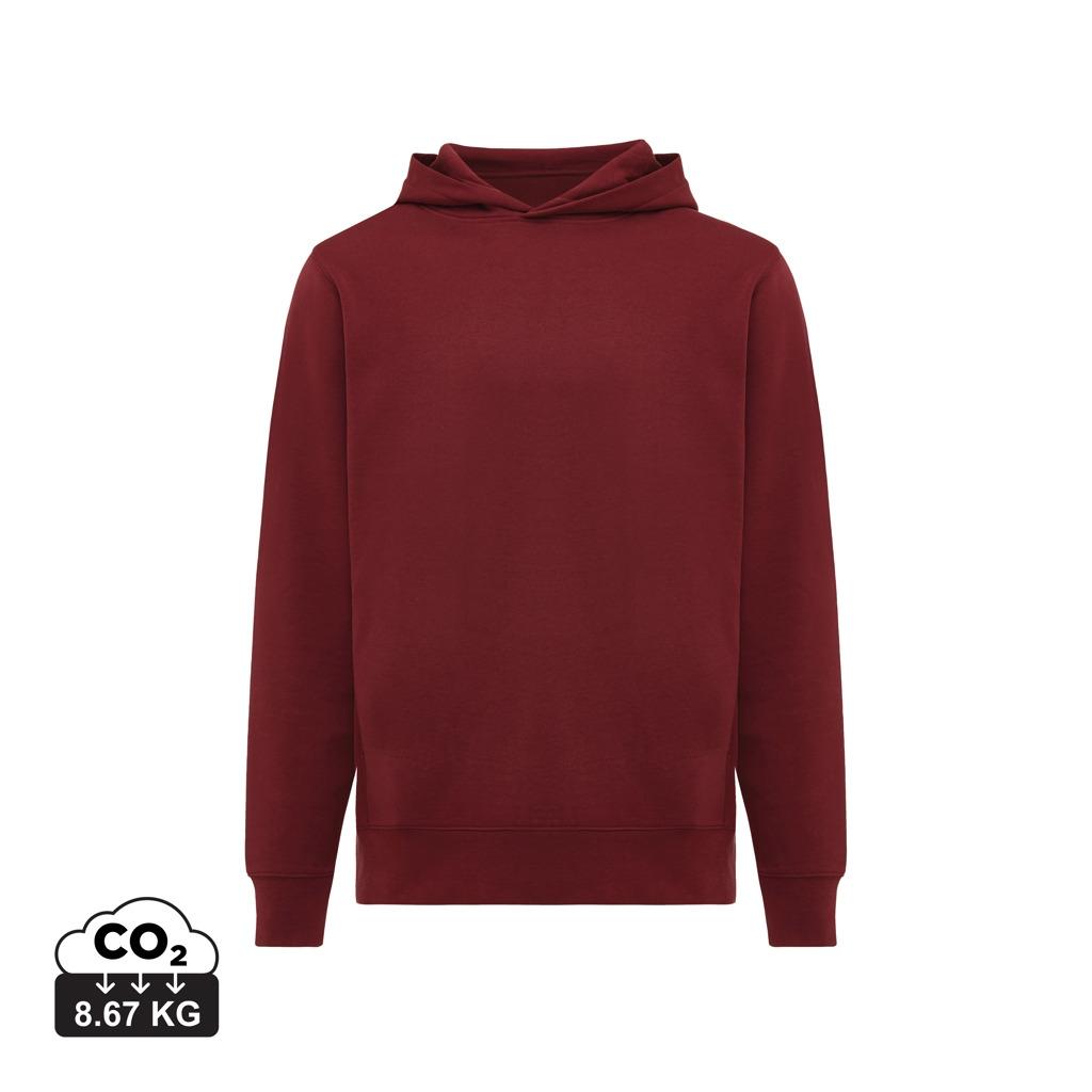Iqoniq Yengo recycled cotton hoodie with sidepockets burgundy