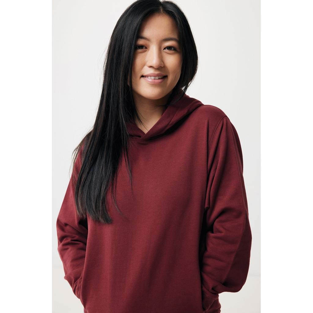 Iqoniq Yengo recycled cotton hoodie with sidepockets burgundy XS