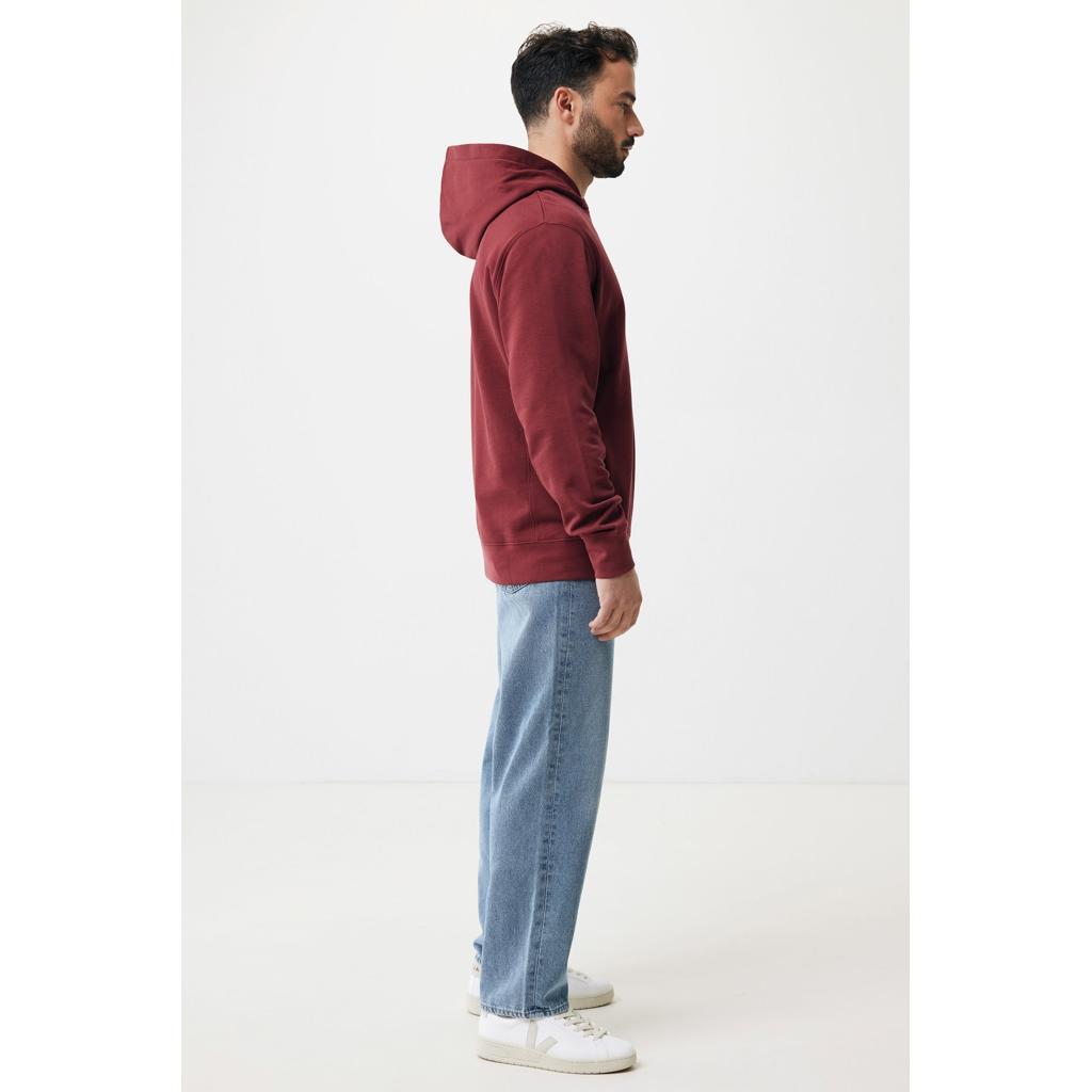 Iqoniq Yengo recycled cotton hoodie with sidepockets burgundy XS