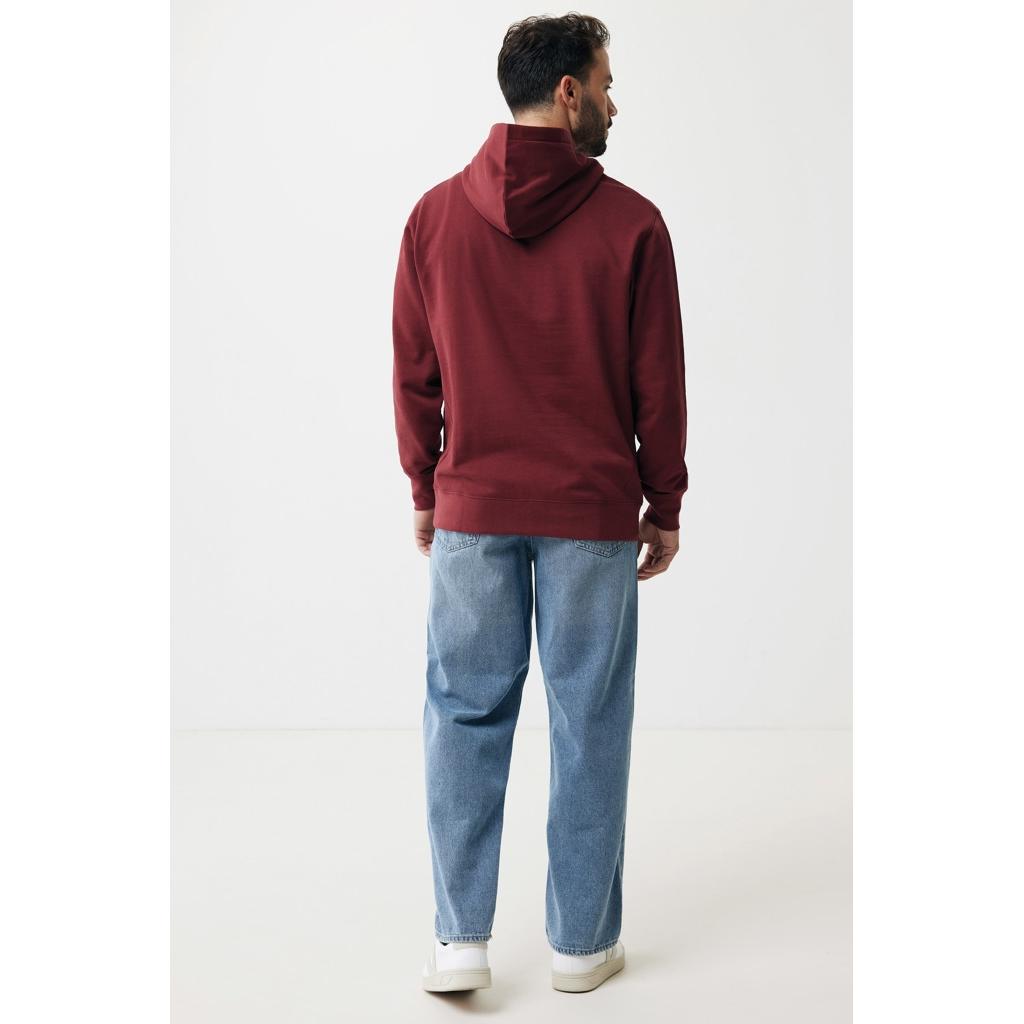 Iqoniq Yengo recycled cotton hoodie with sidepockets burgundy XS