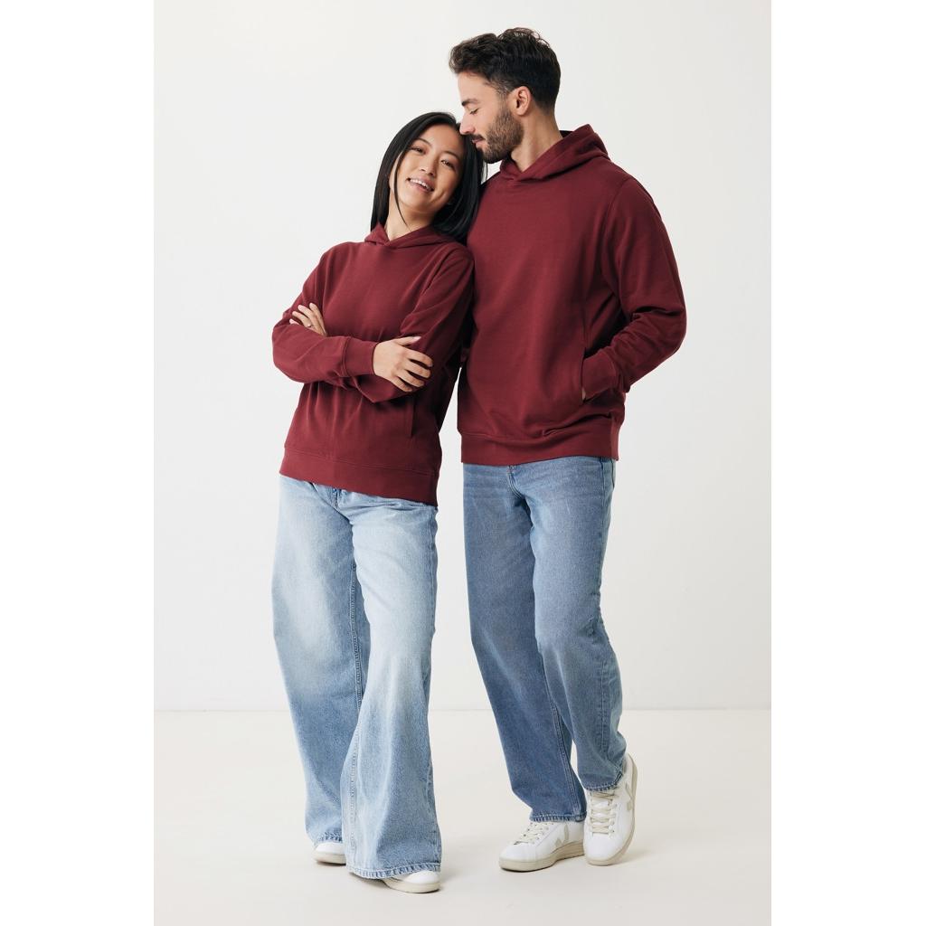 Iqoniq Yengo recycled cotton hoodie with sidepockets burgundy XS