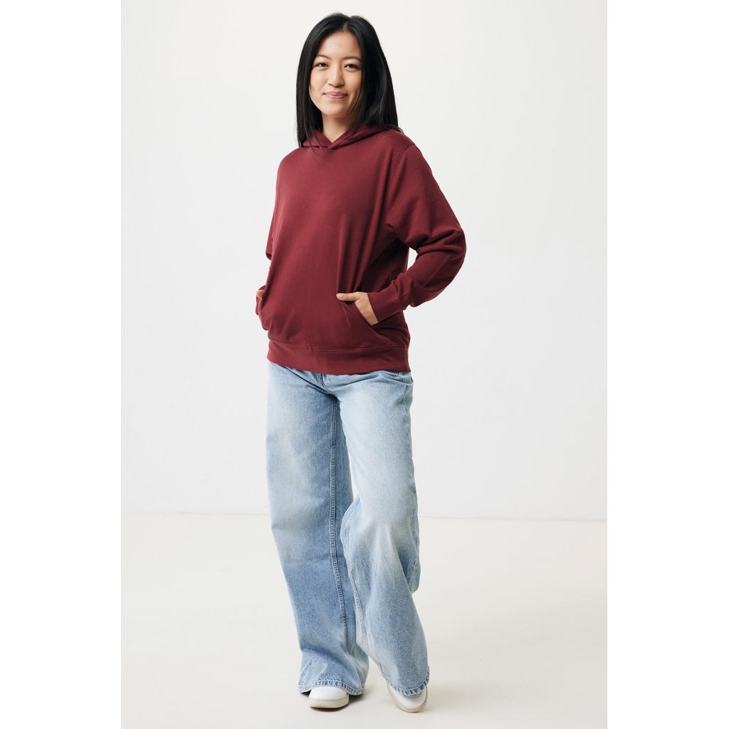 Iqoniq Yengo recycled cotton hoodie with sidepockets burgundy XS