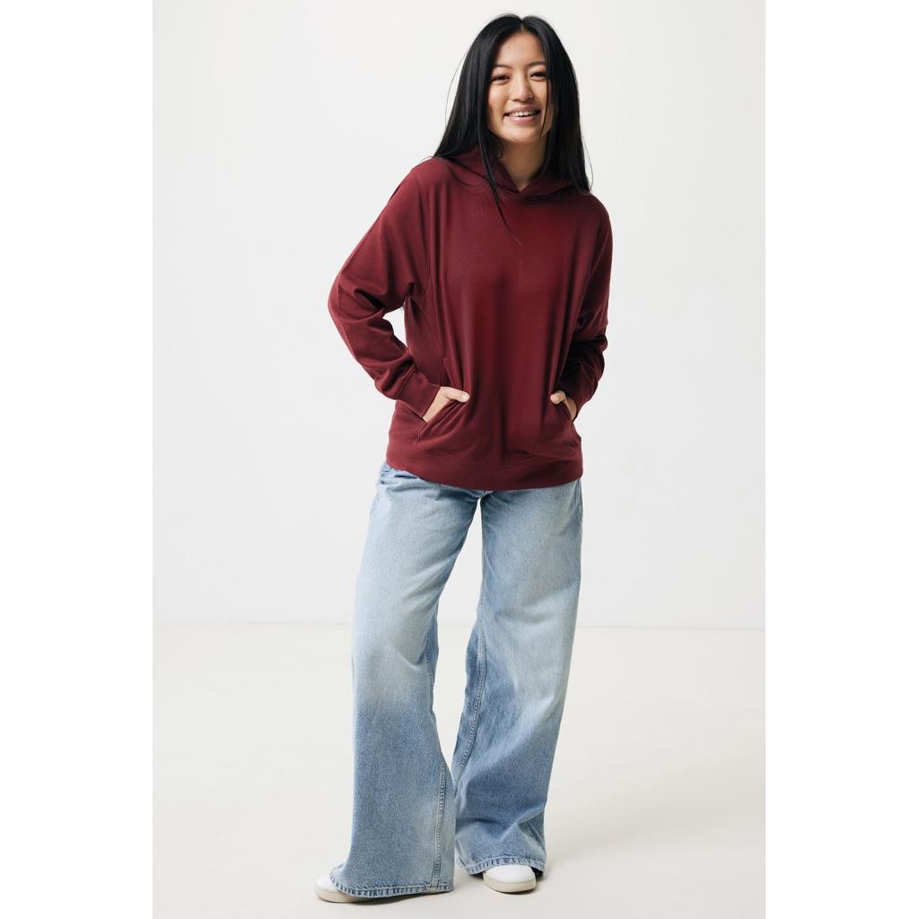 Iqoniq Yengo recycled cotton hoodie with sidepockets burgundy XS