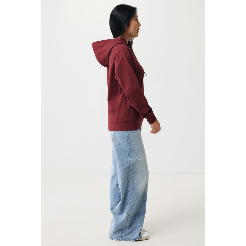 Iqoniq Yengo recycled cotton hoodie with sidepockets burgundy XS
