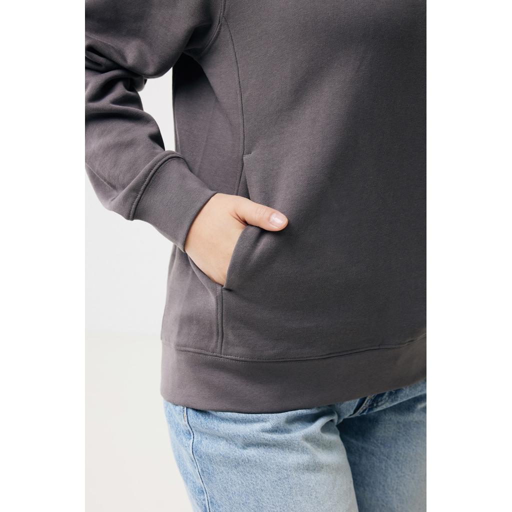 Iqoniq Yengo recycled cotton hoodie with sidepockets anthracite XS