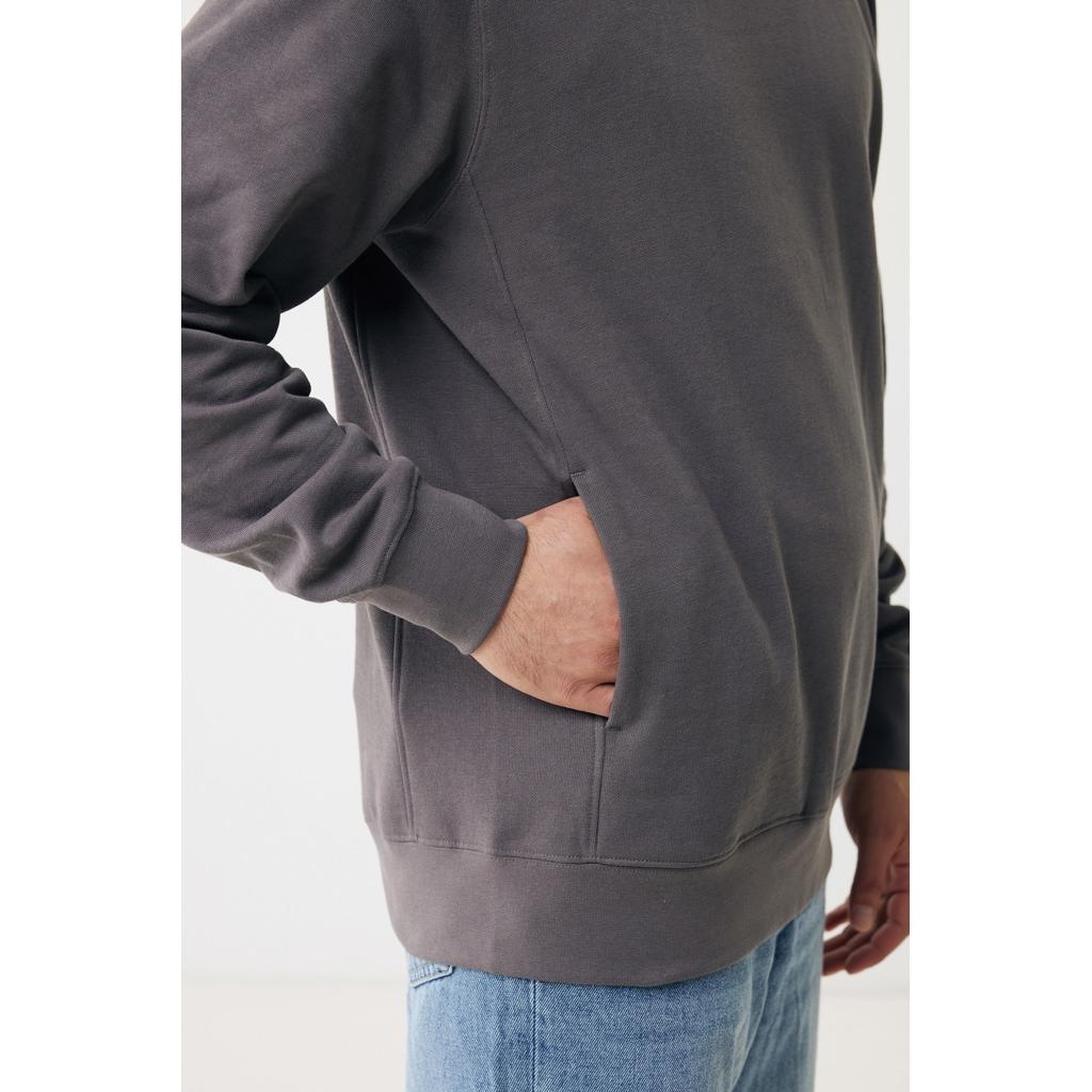 Iqoniq Yengo recycled cotton hoodie with sidepockets anthracite XS