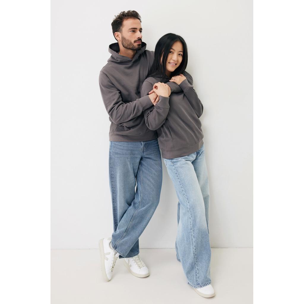 Iqoniq Yengo recycled cotton hoodie with sidepockets anthracite XS