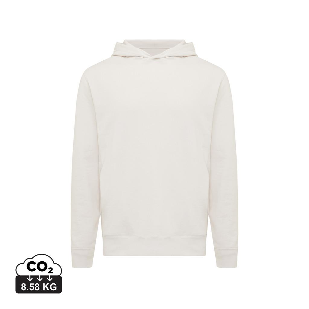 Iqoniq Yengo recycled cotton hoodie with sidepockets ivory white