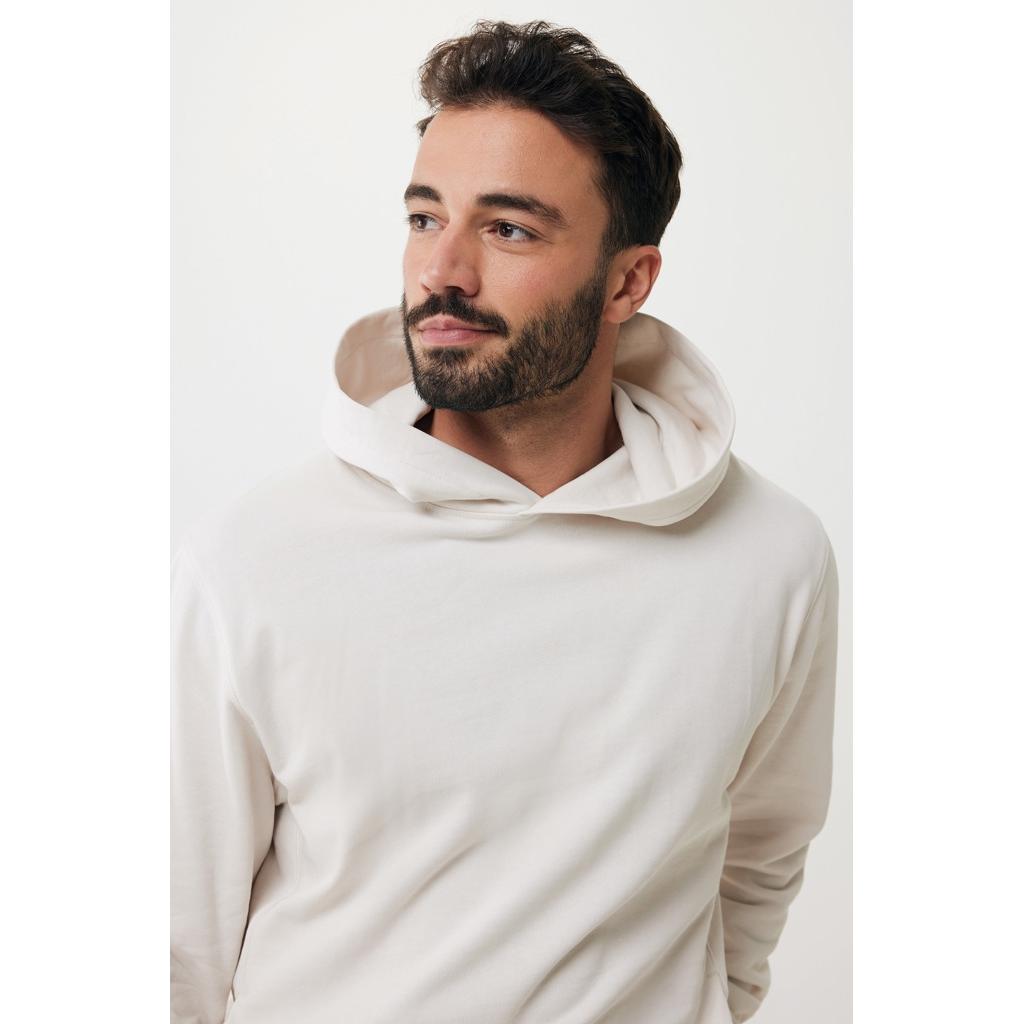 Iqoniq Yengo recycled cotton hoodie with sidepockets ivory white 3XL