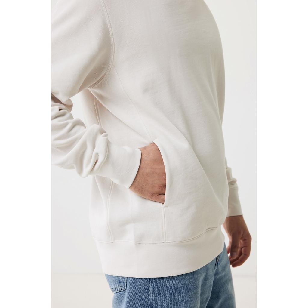 Iqoniq Yengo recycled cotton hoodie with sidepockets ivory white XS