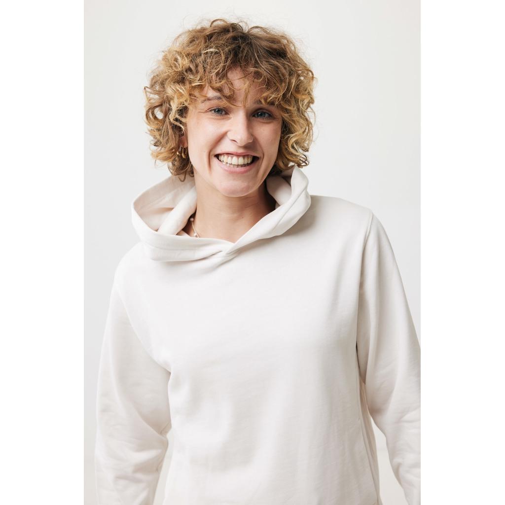 Iqoniq Yengo recycled cotton hoodie with sidepockets ivory white 3XL