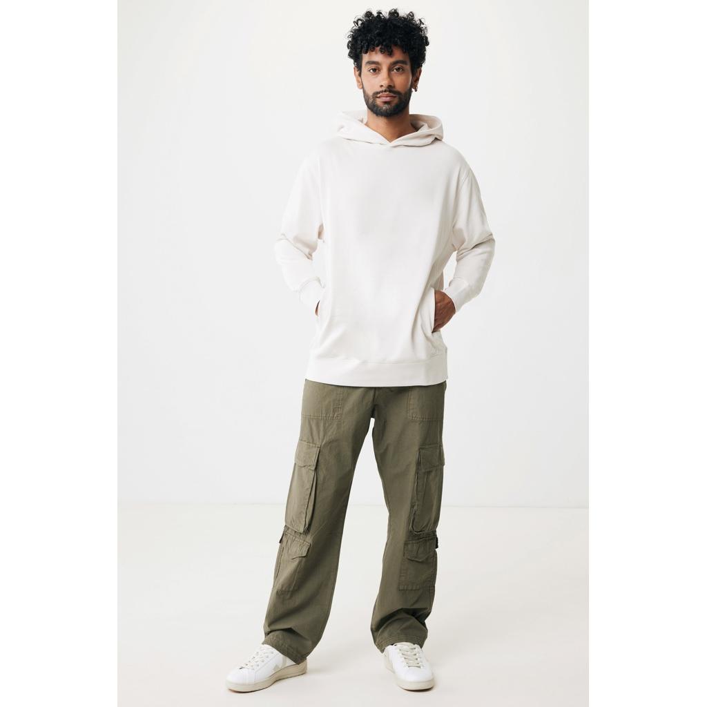 Iqoniq Yengo recycled cotton hoodie with sidepockets ivory white XS