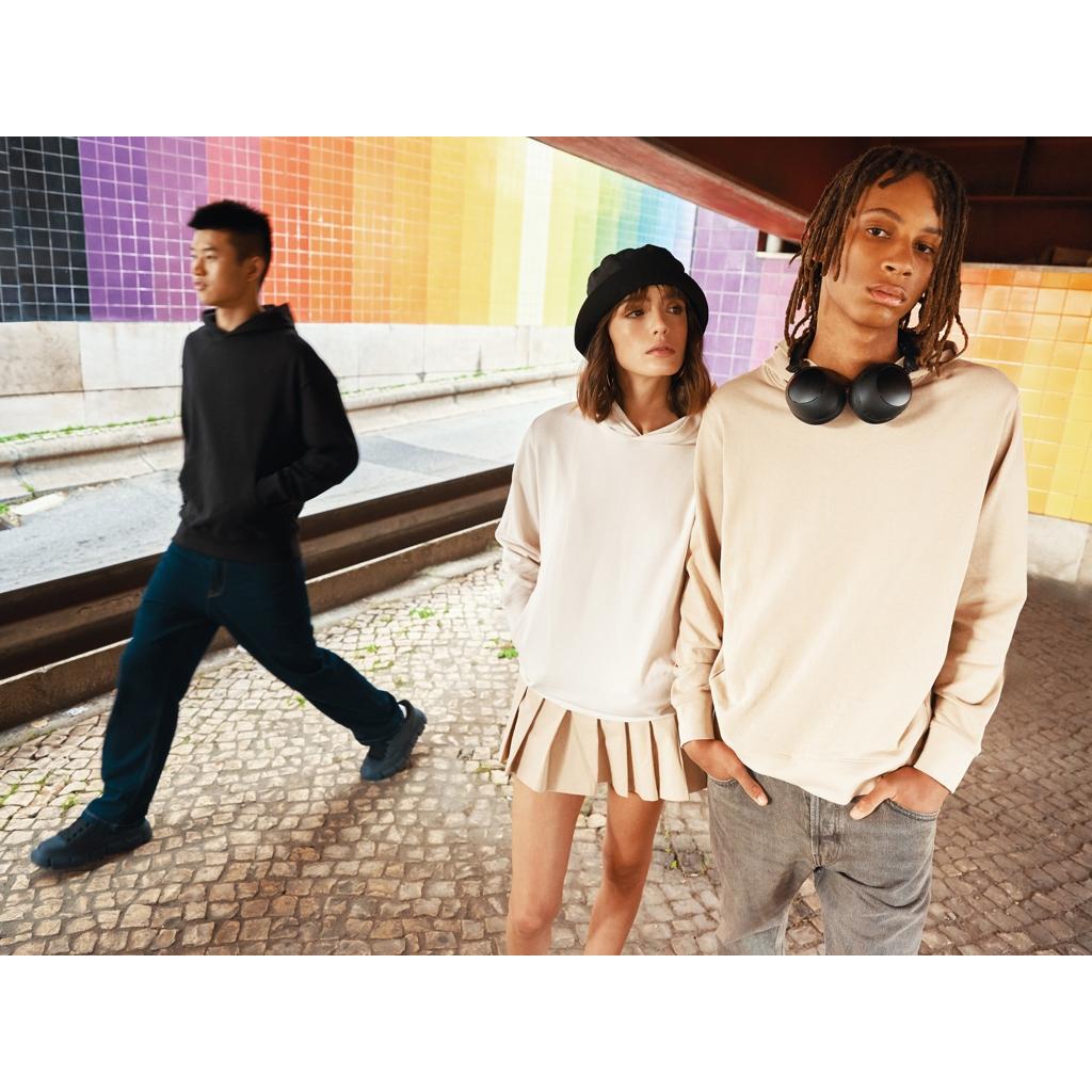 Iqoniq Yengo recycled cotton hoodie with sidepockets ivory white XS