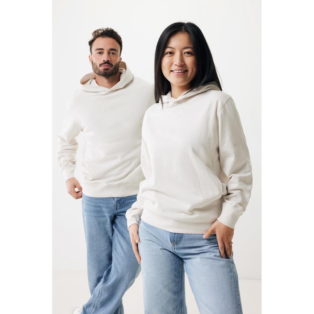 Iqoniq Yengo recycled cotton hoodie with sidepockets ivory white 3XL