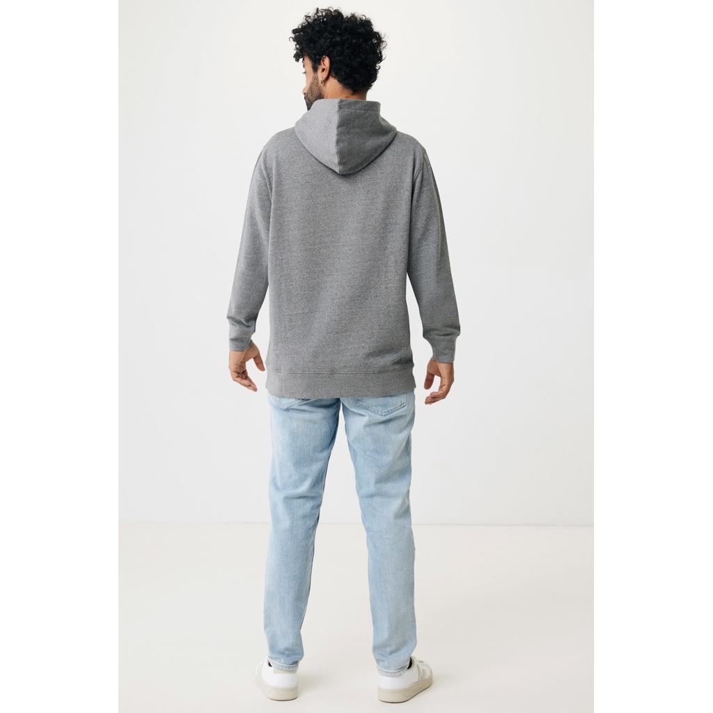 Iqoniq Yengo recycled cotton hoodie with sidepockets light heather anthracite XS