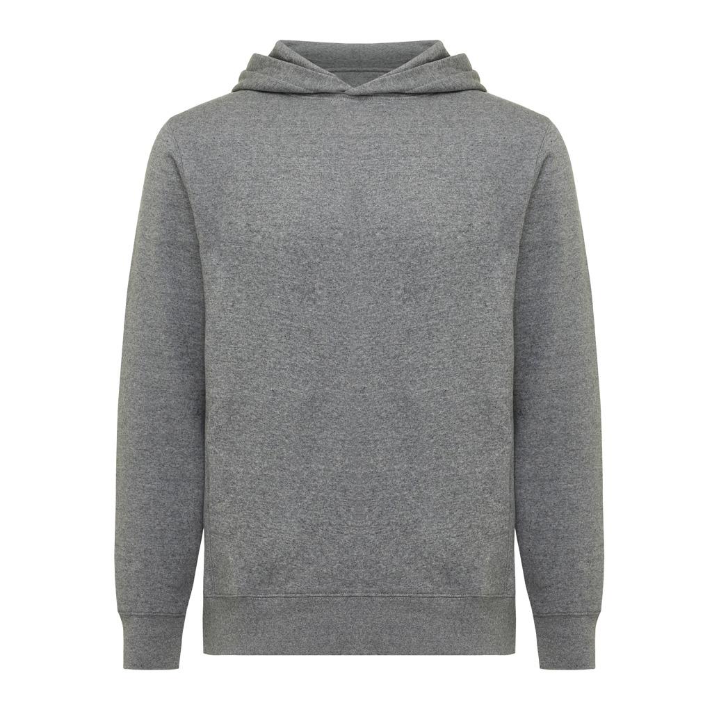 Iqoniq Yengo recycled cotton hoodie with sidepockets light heather anthracite XS