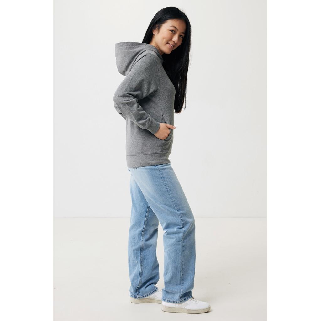 Iqoniq Yengo recycled cotton hoodie with sidepockets light heather anthracite XS