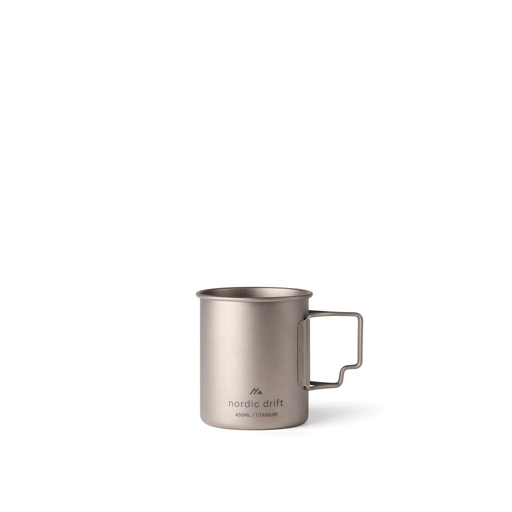 Cană titan Nordic Drift Trail 450 ml silver