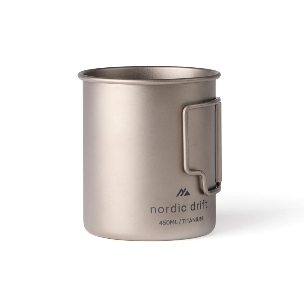 Cană titan Nordic Drift Trail 450 ml silver