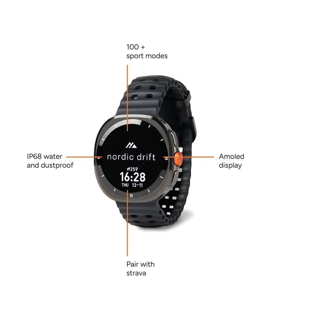 Ceas Nordic Drift Titan black