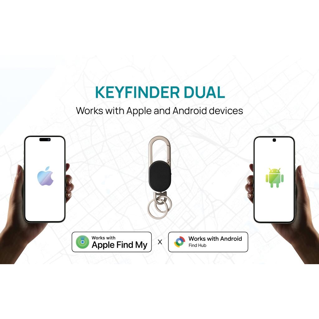 Breloc localizare Keyfinder Dual black
