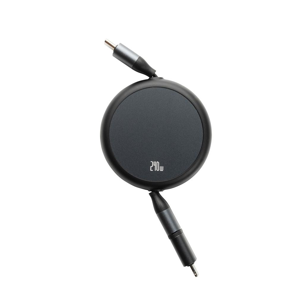 Cablu 2 în 1 Terra 240W black