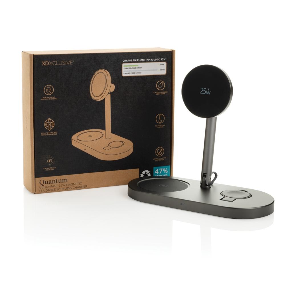 Încărcător magnetic birou Quantum 25W grey