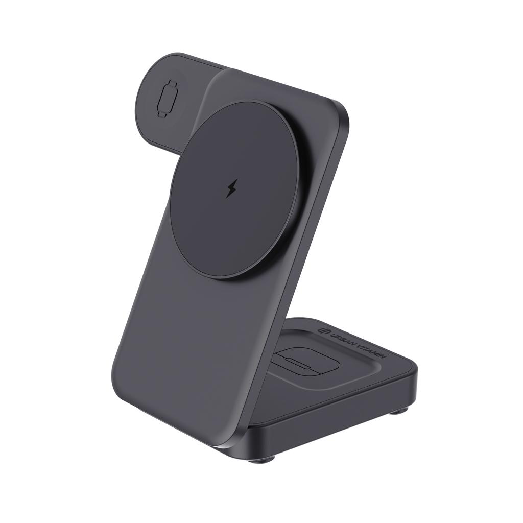 Încărcător magnetic 3 în 1 Arcadia black