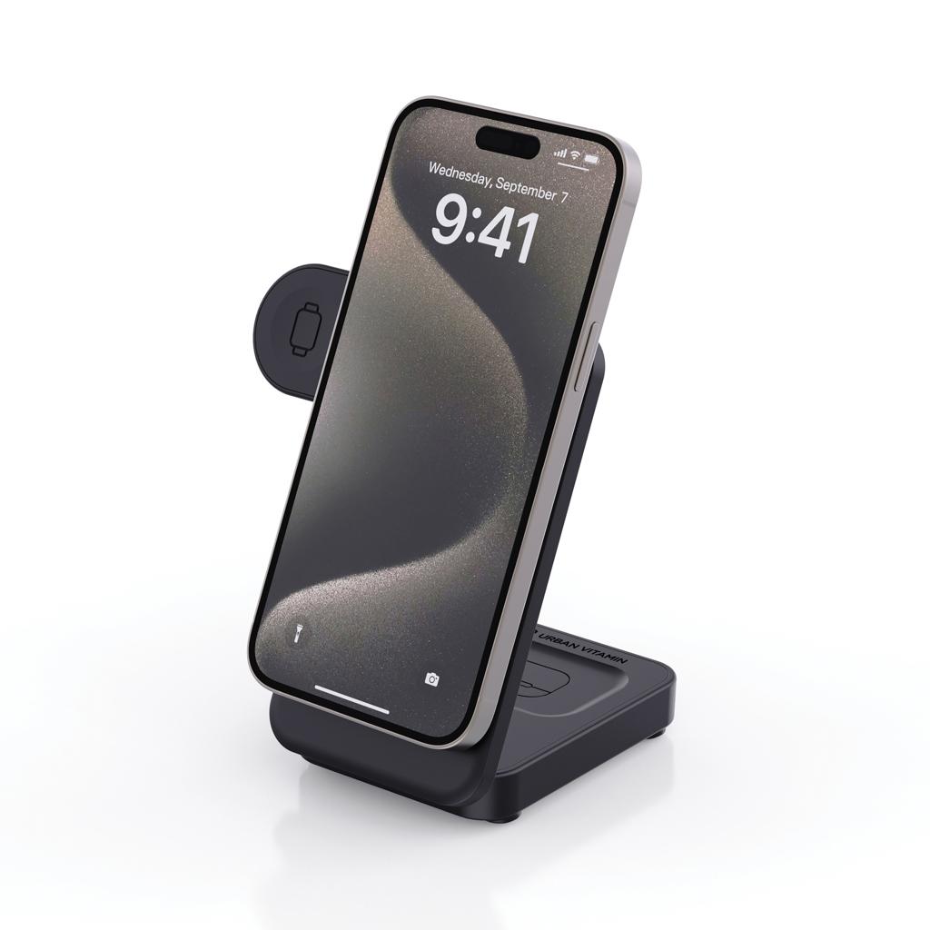 Încărcător magnetic 3 în 1 Arcadia black