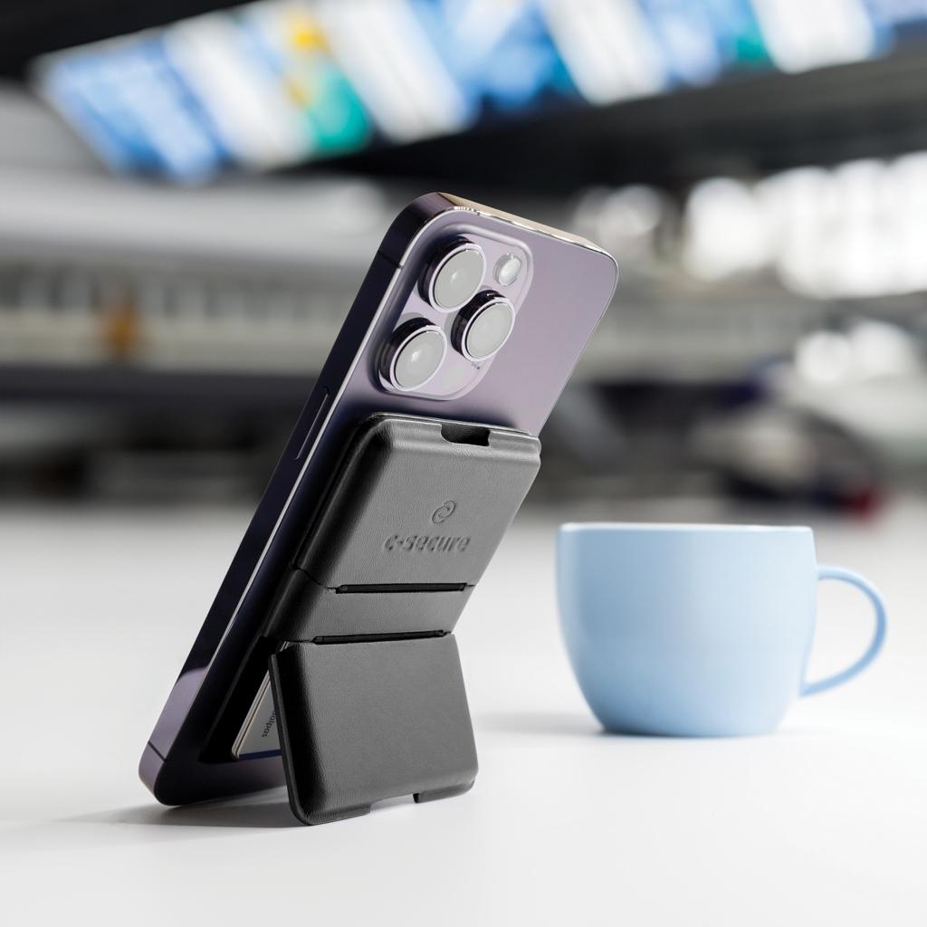Portofel telefon C-secure Magsafe black