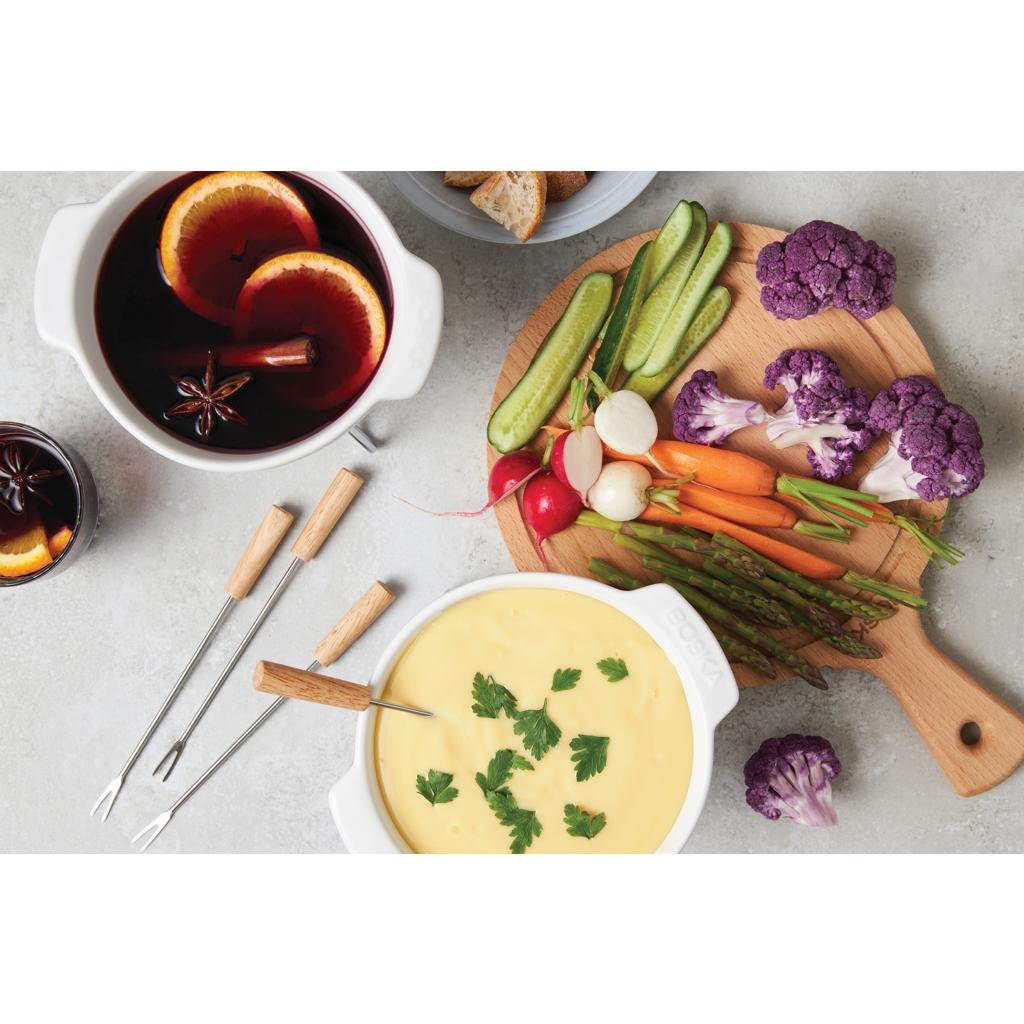 Set fondue brânză Boska 750 ml transparent