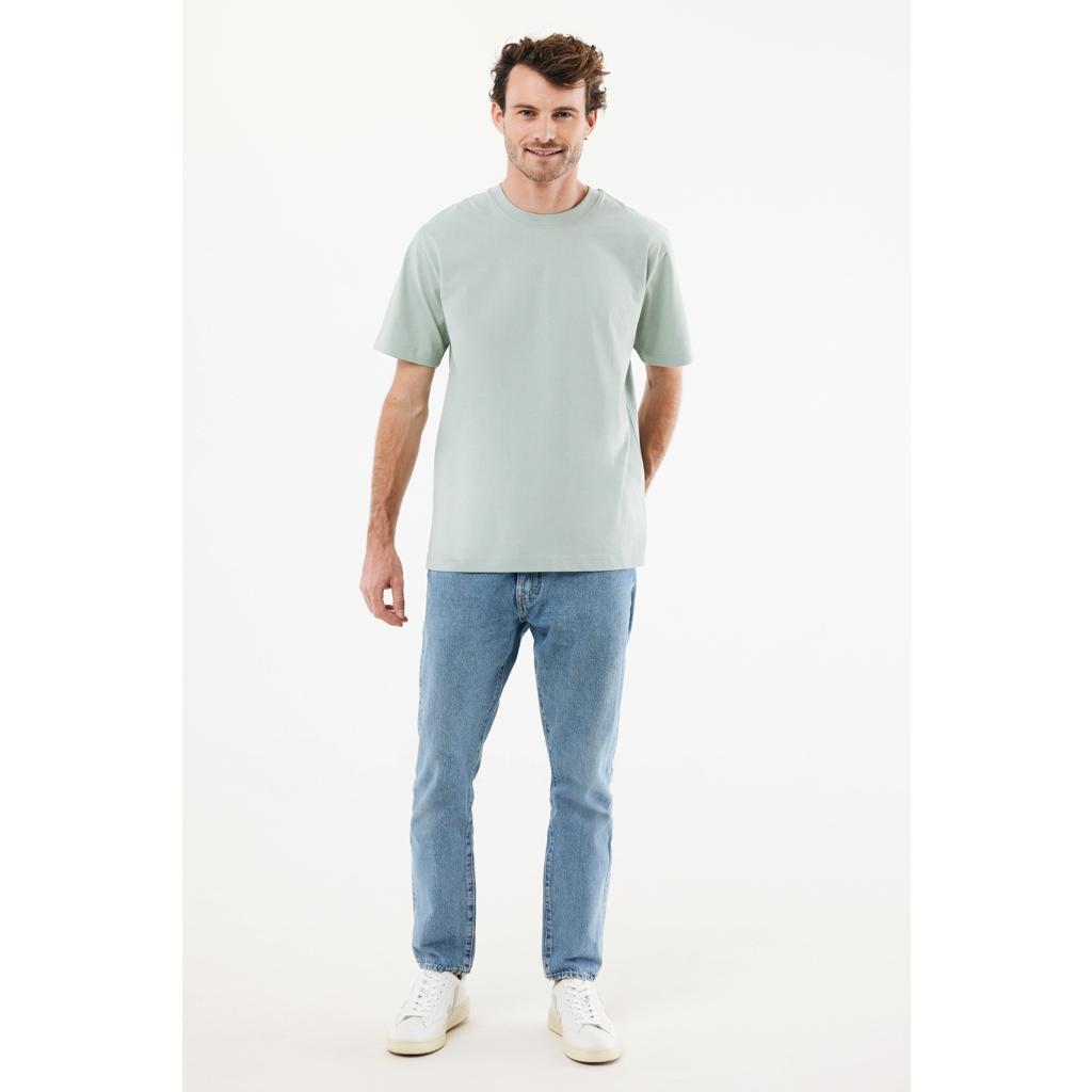 Tricou bumbac Iqoniq Nikko iceberg green