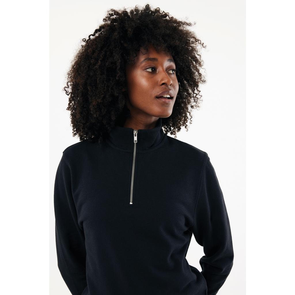 Pulover bumbac Iqoniq Elgon black 5XL