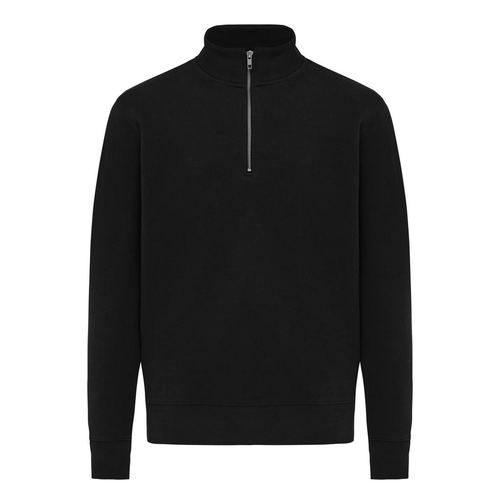Pulover bumbac Iqoniq Elgon black 5XL