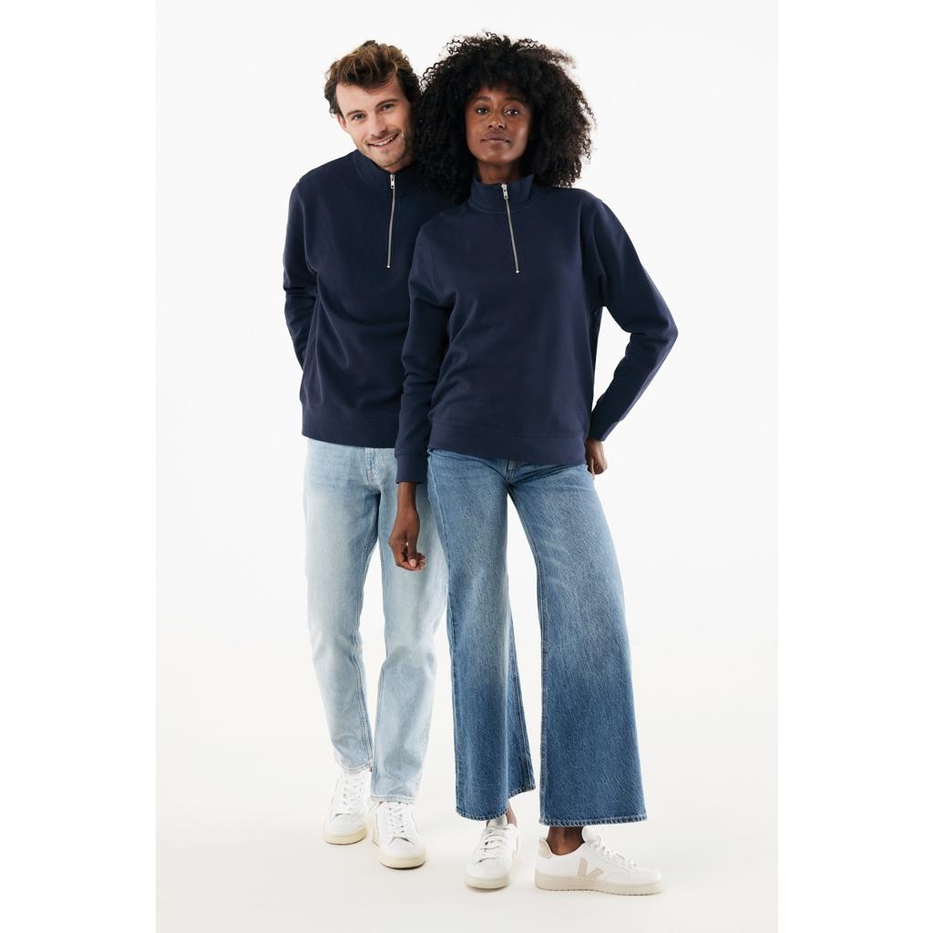 Pulover bumbac Iqoniq Elgon navy 3XL