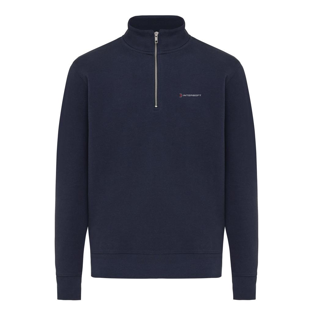 Pulover bumbac Iqoniq Elgon navy 3XL