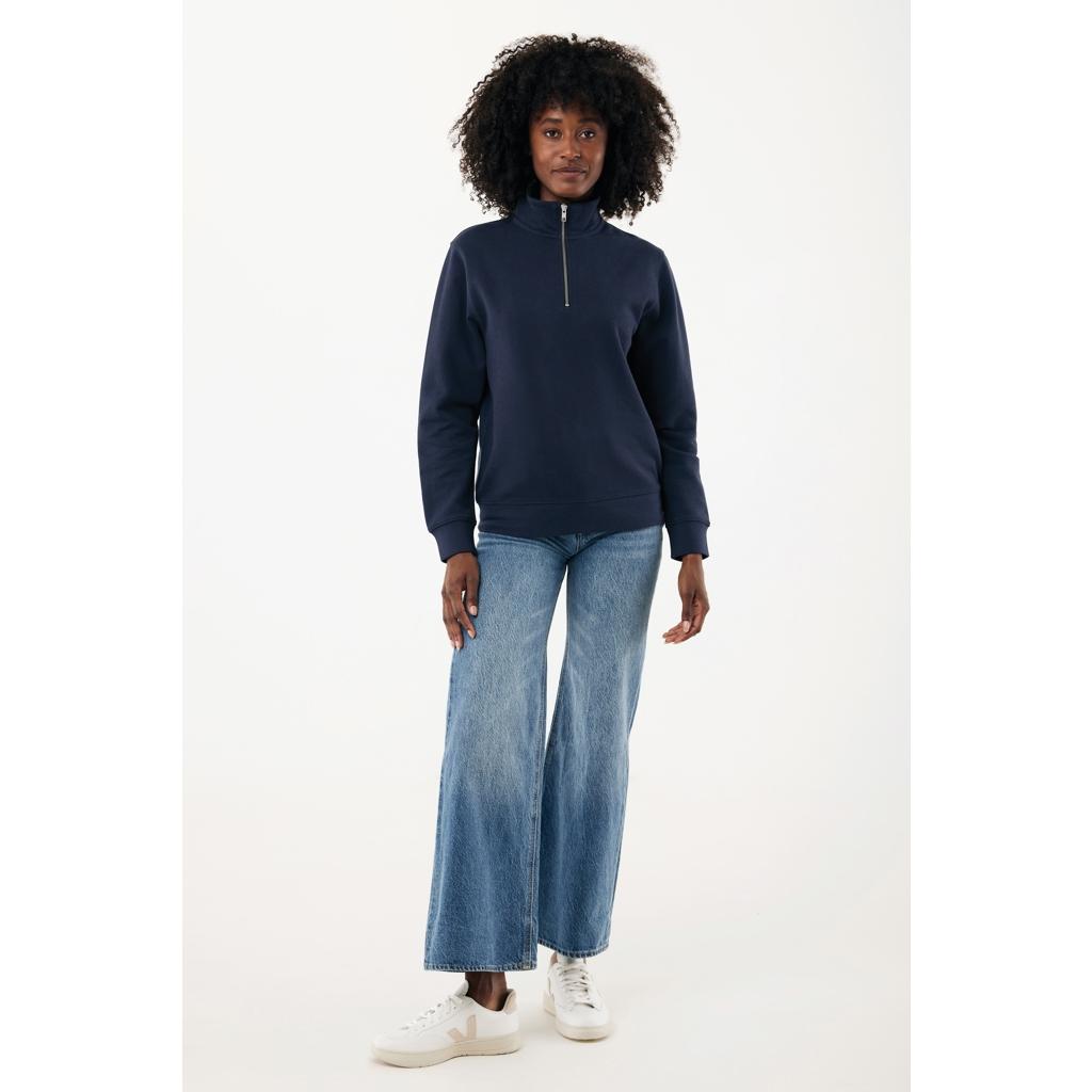 Pulover bumbac Iqoniq Elgon navy 3XL