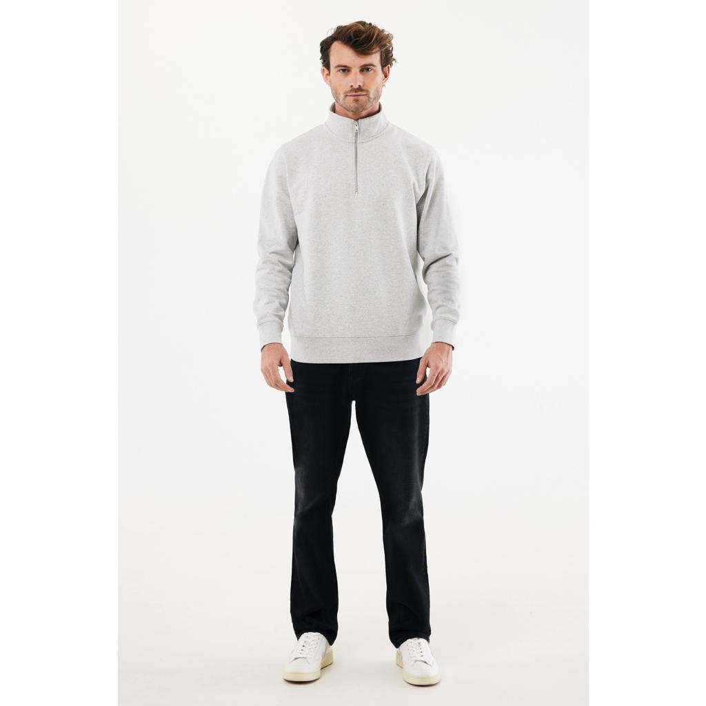 Pulover bumbac Iqoniq Elgon light heather grey 5XL