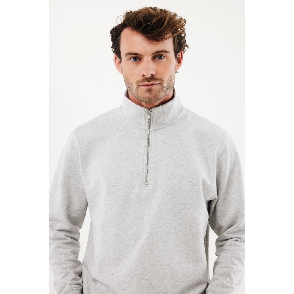 Pulover bumbac Iqoniq Elgon light heather grey 5XL