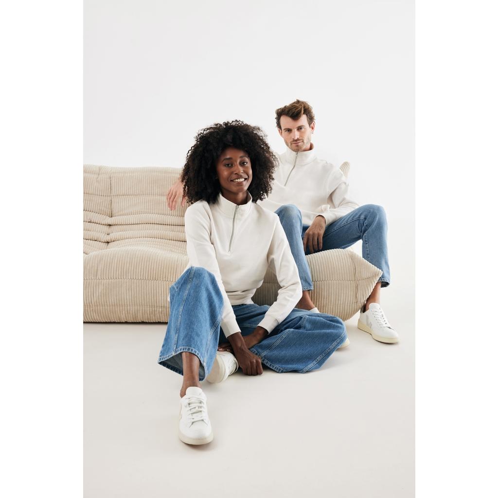 Pulover bumbac Iqoniq Elgon ivory white 2XS