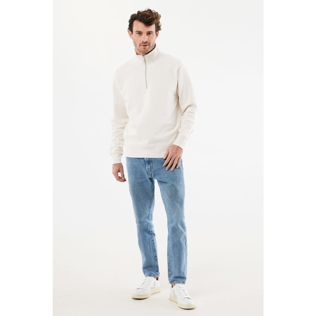 Pulover bumbac Iqoniq Elgon ivory white 2XS