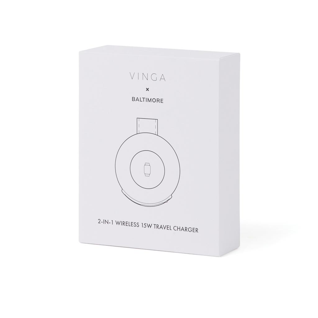 Încărcător wireless 15W Vinga Baltimore greige