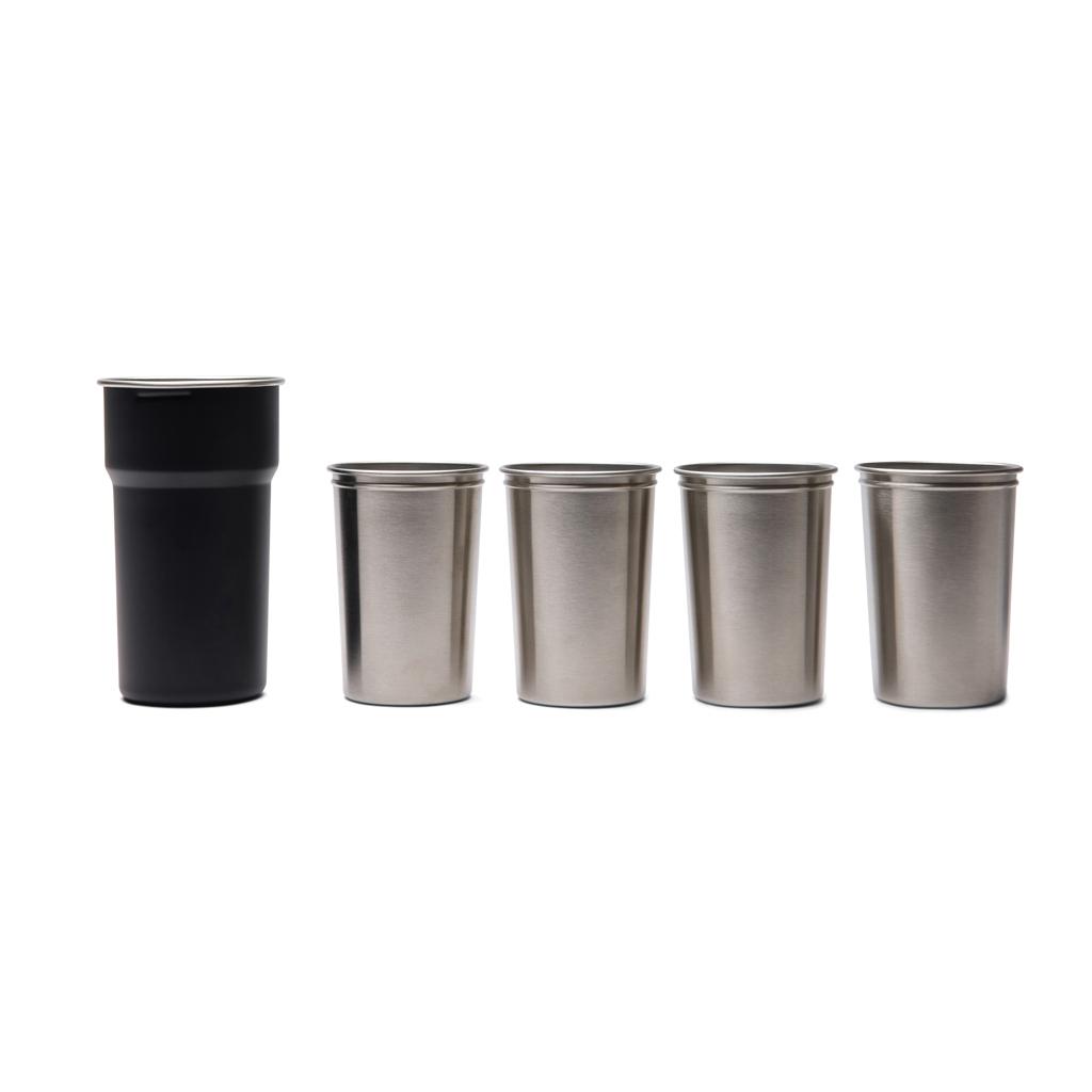 Set 4 căni Vinga Parks 250 ml black