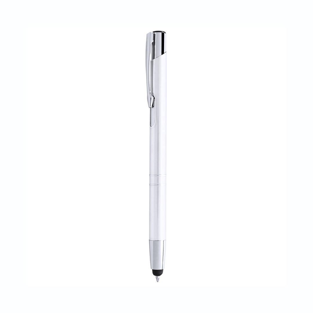 Pix cu stylus pentru ecrane tactile Mitch alb